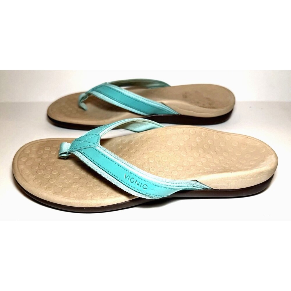 Vionic Tide III Turquoise Flip Flop Sandals Women’s 8 Arch Support